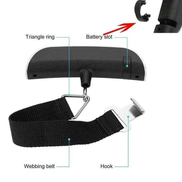 Digital Hanging Luggage Scale - 50kg Portable Scale - Carmodza.com