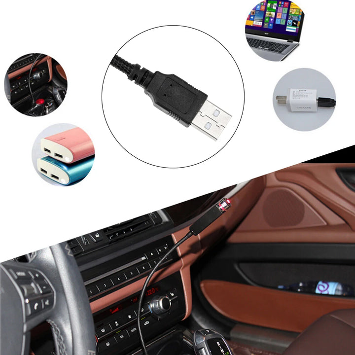 Galaxy Star Projector Lamp - Adjustable USB Powered LED Night Light for Car Roof - Carmodza.com