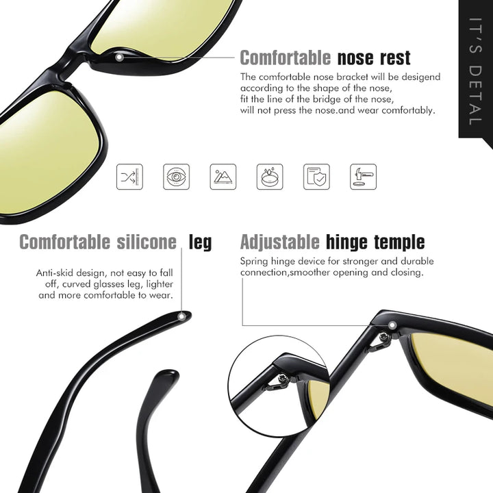 Photochromic Polarized Driving Sunglasses for Day & Night Vision - Carmodza.com