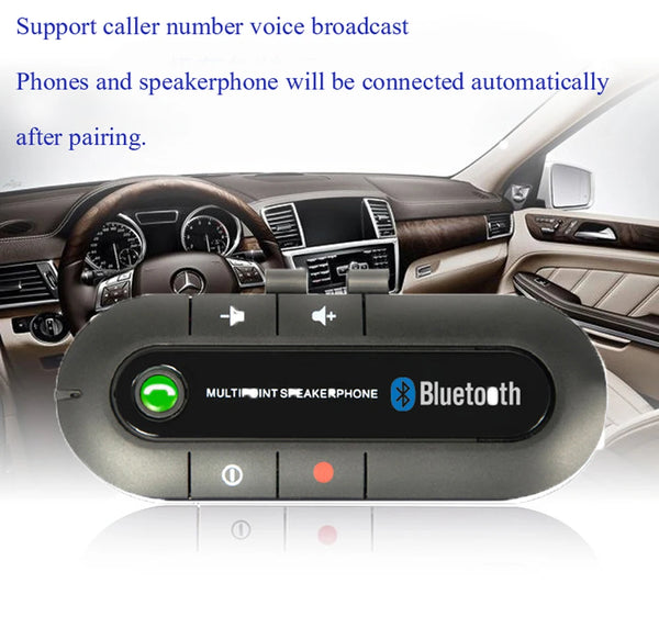 Wireless Bluetooth Car Speakerphone Kit Sun Visor MP3 - Carmodza.com