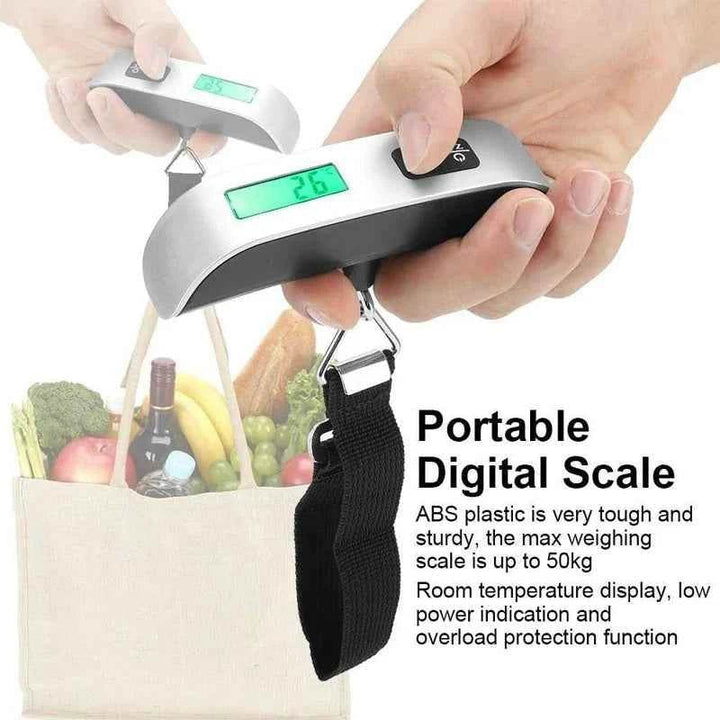 Digital Hanging Luggage Scale - 50kg Portable Scale - Carmodza.com