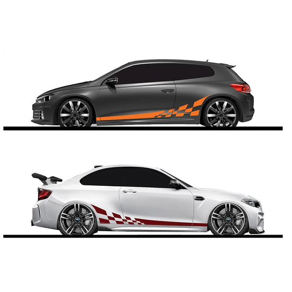 Racing Stripes Car Body Stickers | 2pc Vinyl Decal Set - Carmodza.com