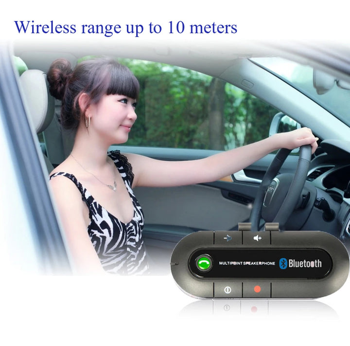 Wireless Bluetooth Car Speakerphone Kit Sun Visor MP3 - Carmodza.com
