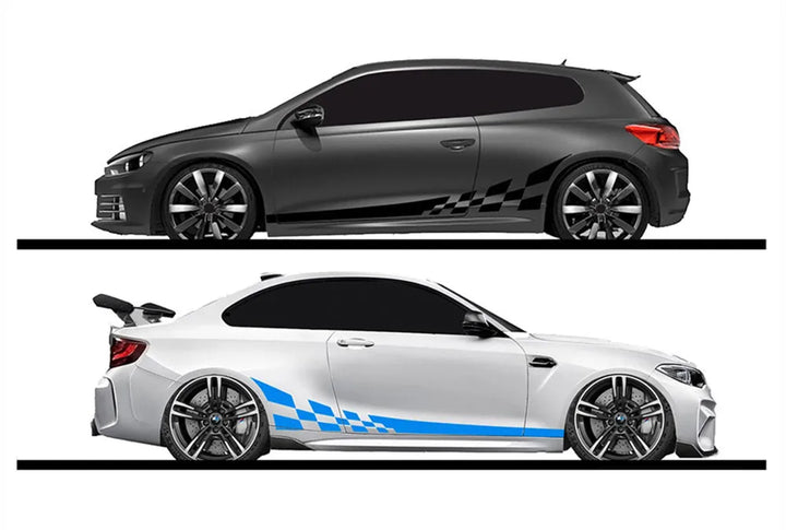 Racing Stripes Car Body Stickers | 2pc Vinyl Decal Set - Carmodza.com