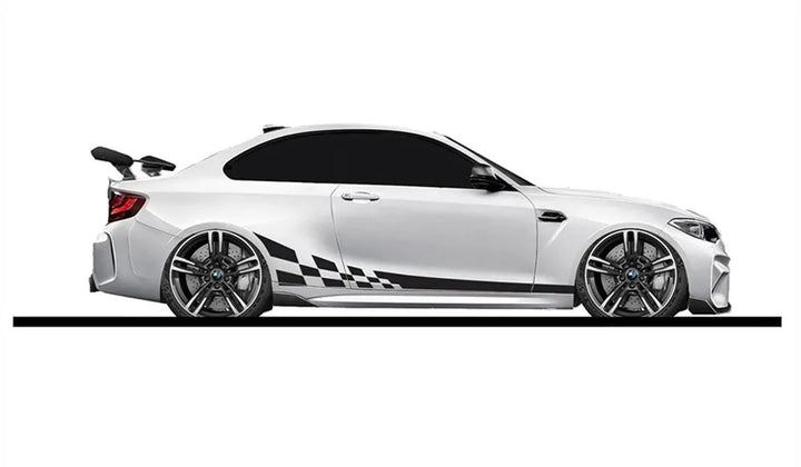 Racing Stripes Car Body Stickers | 2pc Vinyl Decal Set - Carmodza.com
