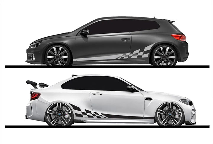 Racing Stripes Car Body Stickers | 2pc Vinyl Decal Set - Carmodza.com
