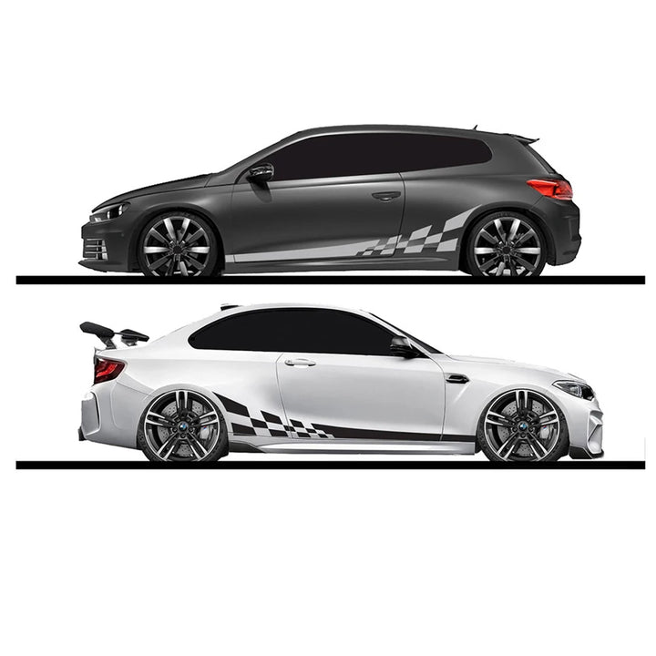 Racing Stripes Car Body Stickers | 2pc Vinyl Decal Set - Carmodza.com