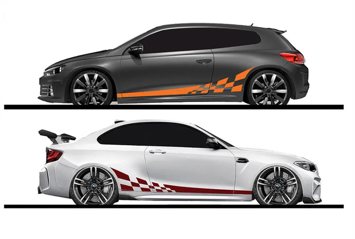 Racing Stripes Car Body Stickers | 2pc Vinyl Decal Set - Carmodza.com