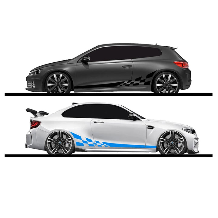 Racing Stripes Car Body Stickers | 2pc Vinyl Decal Set - Carmodza.com