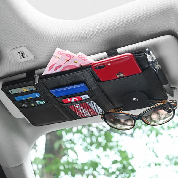 Car Sun Visor Organizer Bag for Essentials - Carmodza.com