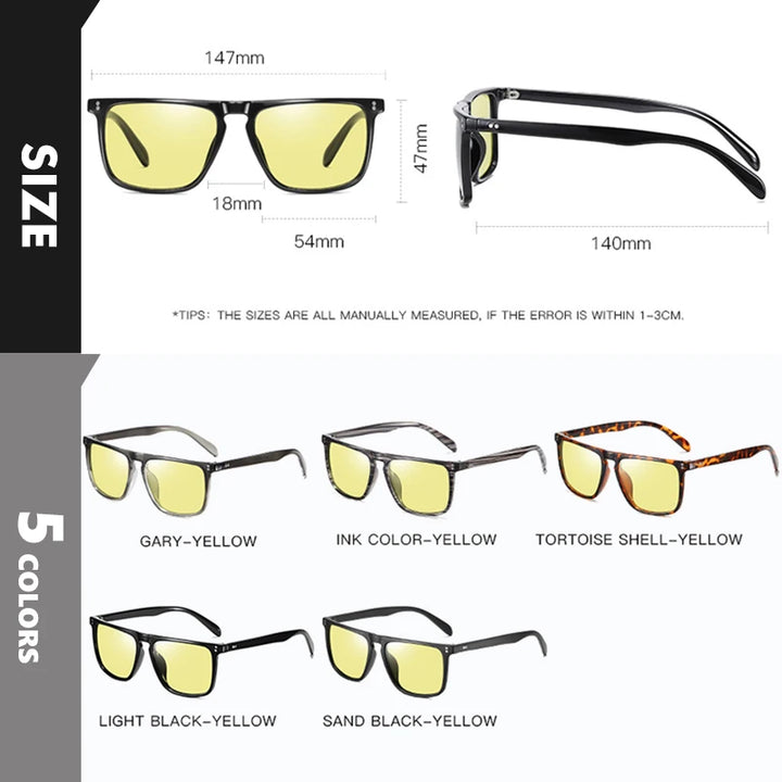 Photochromic Polarized Driving Sunglasses for Day & Night Vision - Carmodza.com