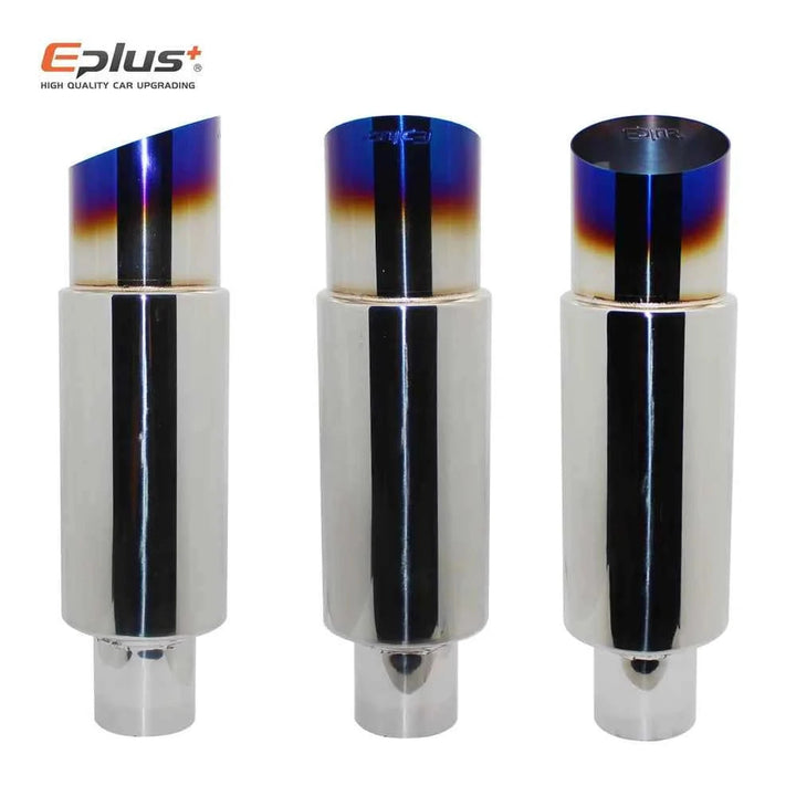EPLUS Universal Car Exhaust Pipe Muffler Tail Pipe High Quality Stainless Steel 51/57/63mm Interface Bevel  Exhaust System End