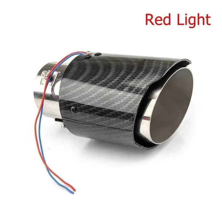Universal Car Exhaust Muffler Pipe LED Red/Blue Light Tail Tip - Carmodza.com
