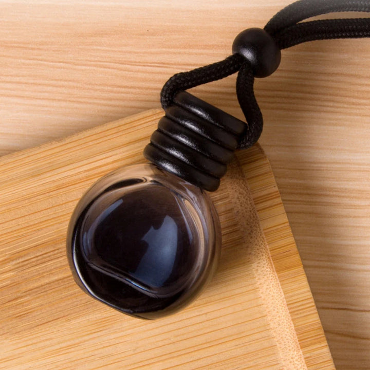 Car Hanging Glass Perfume Bottle – Decorative Empty Aroma Diffuser - Carmodza.com