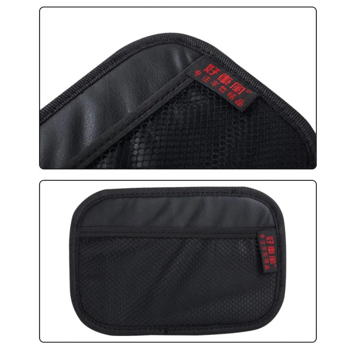 Car Leather Mesh Storage Bag for Phones, Coins & Keys | Car Interior Organizer - Carmodza.com