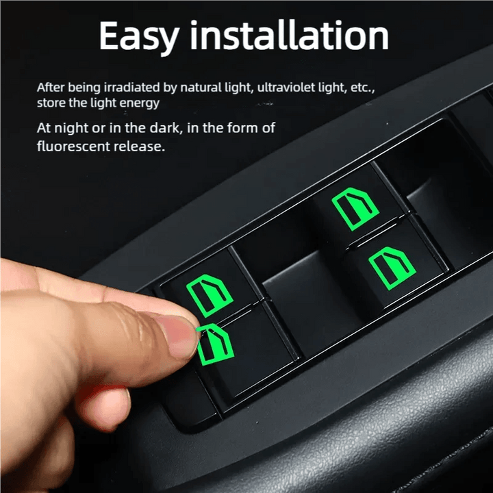 Car Window Button Luminous Stickers - Interior Accessories - Carmodza.com