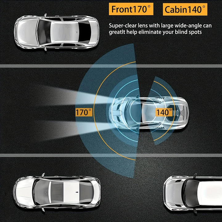 Dual Lens Car Dash Cam 1080P WiFi - Carmodza - Carmodza.com