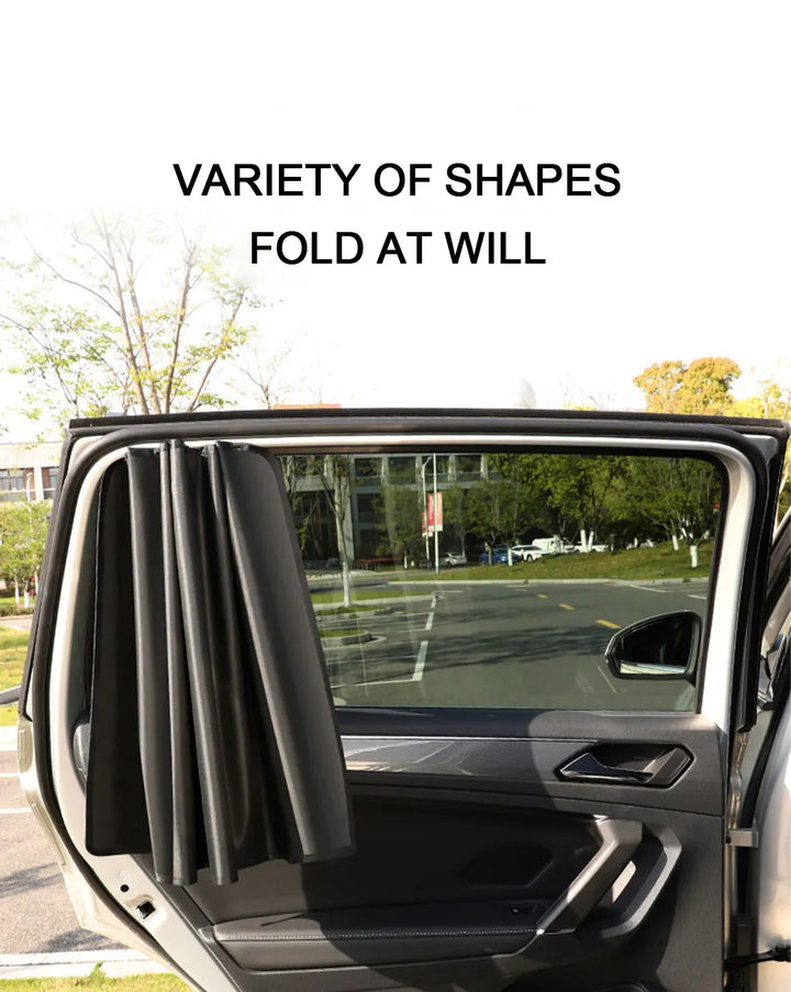 Magnetic Car Window Sun Shade - UV Protection Curtains - Carmodza.com