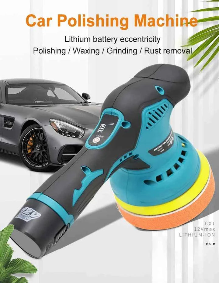 Wireless Car Polisher 12V 2800-5500rpm Cordless Car Polishing Machine Electric Polishing Wax Tool Noiseless 8 Variable Speeds