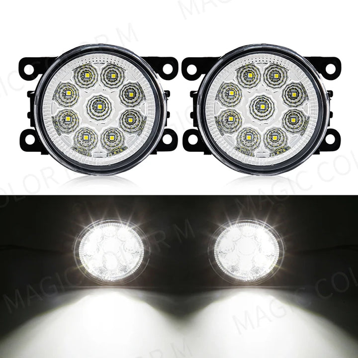 LED Fog Light For Citroen Ford Honda Suzuki Isuzu Mitsubishi Renault Auto Car Fog Lamp 8000LM 30W White Yellow 12V Waterproof - Carmodza.com