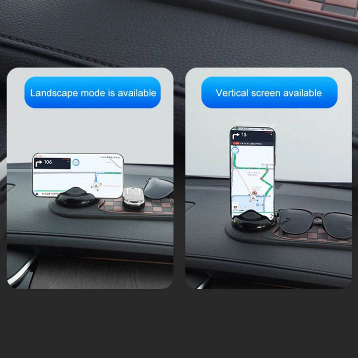 Anti-Slip Car Dashboard Organizer Mat with 360° Phone Holder - Carmodza.com
