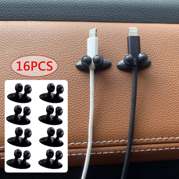 Car Cable Organizer Clips | 16-Pack for Dashboard & Interior - Carmodza.com