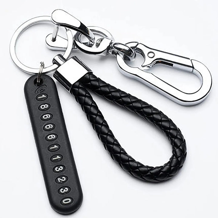 Car Keychain with Phone Number | Anti-Lost Keyring Holder - Carmodza.com