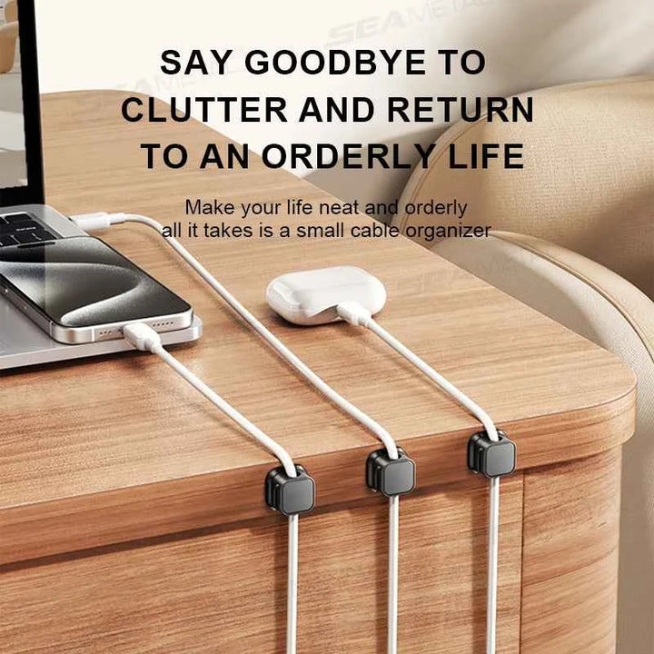 Magnetic Car Cable Organizer Clips | 10Pcs Self-Adhesive Holders - Carmodza.com
