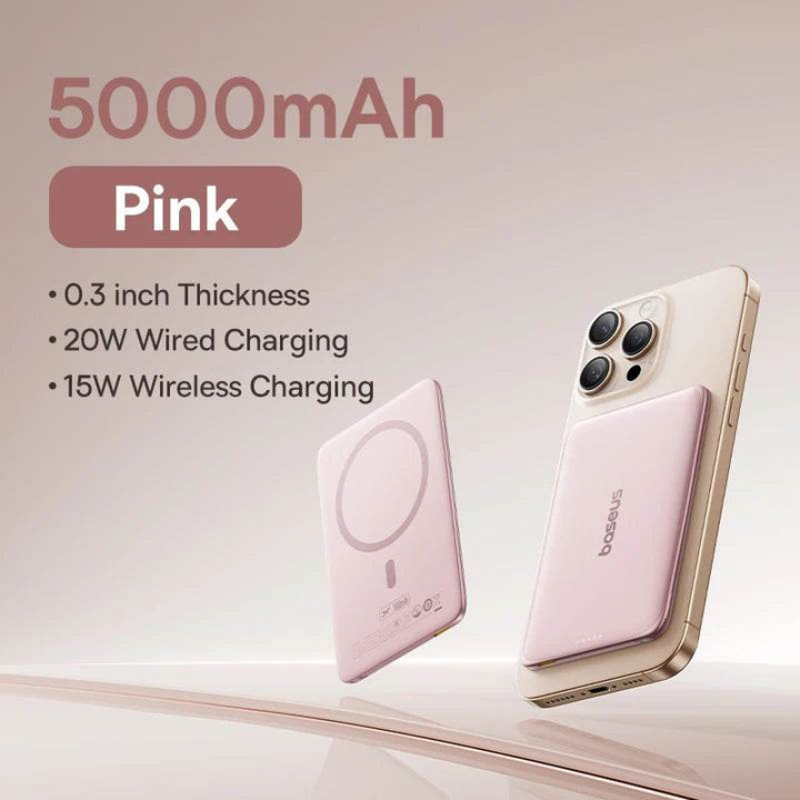 Magnetic Wireless Power Bank 5000mAh for iPhone, Samsung - Carmodza.com