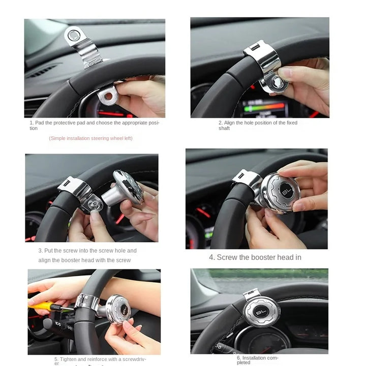 Car Steering Wheel Spinner Knob | Universal 360° Power Handle - Carmodza.com