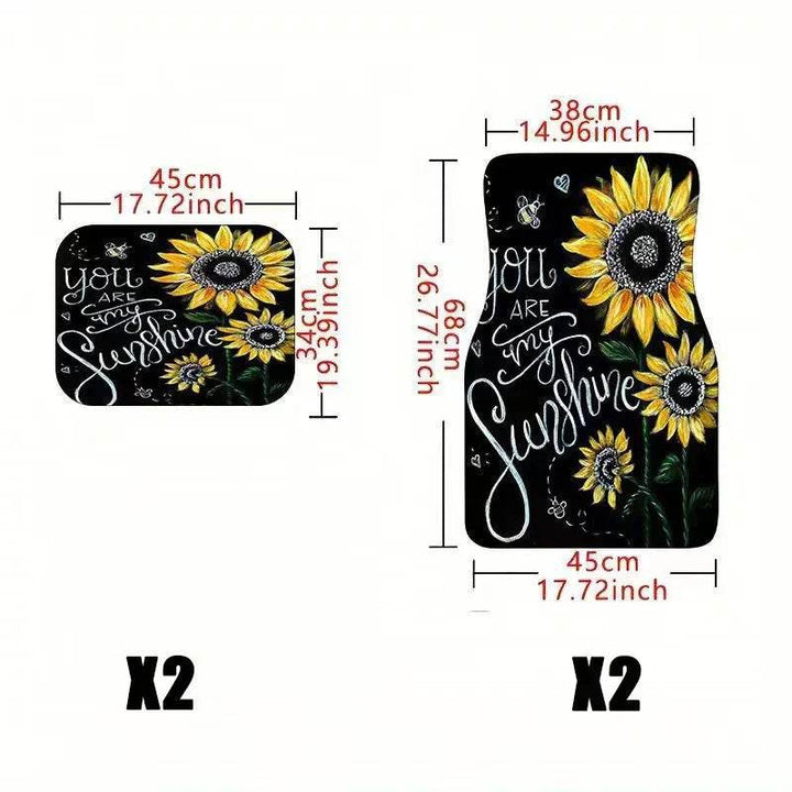 Bohemian Car Foot Mats Universal - 4 Piece Set - Carmodza.com
