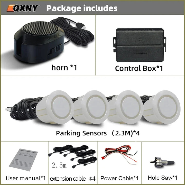 Universal Front Parking Radar System with Smart Buzzer Alarm - Carmodza.com
