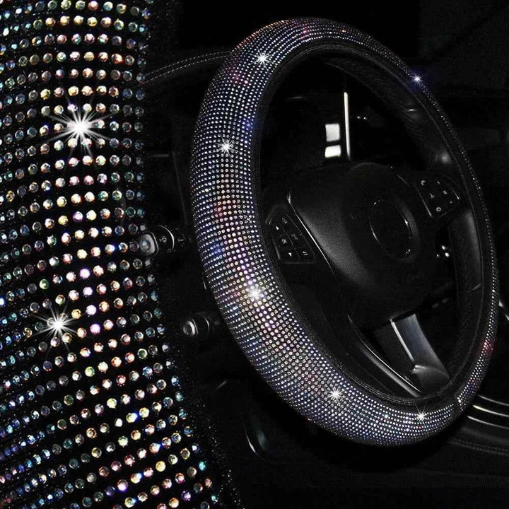 Bling Rhinestone Steering Wheel Cover | Universal Fit Sparkly Grip - Carmodza.com