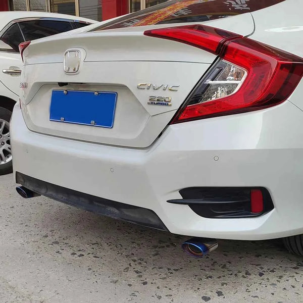 Car Exhaust Tip, 6.3cm Inlet Stainless Steel Exhaust Tips, Chrome Polished Tailpipe Tip, Muffler Tip Pipes for Honda Civic 10th