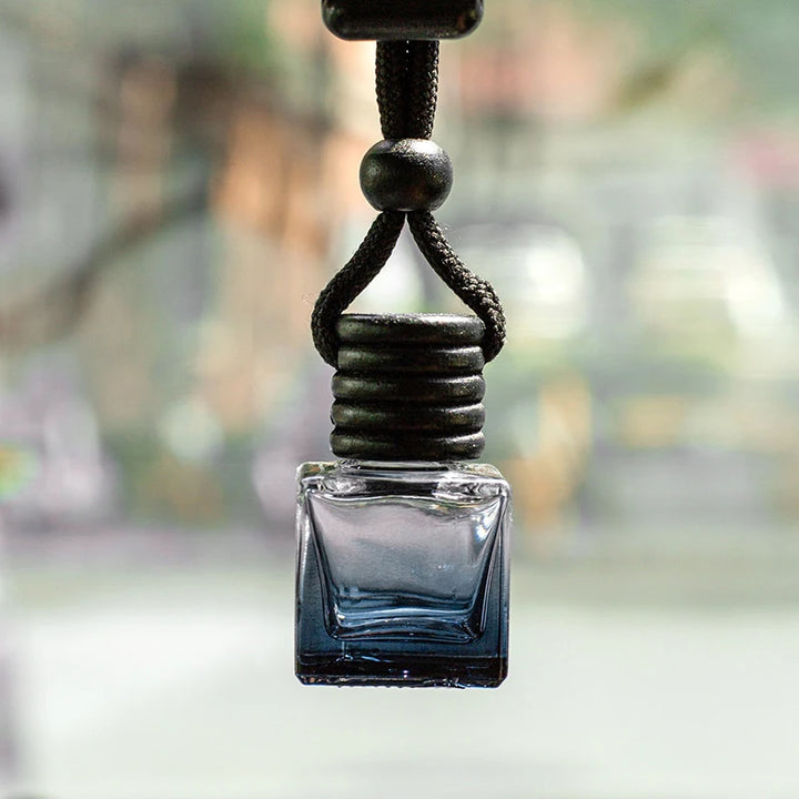 Car Hanging Glass Perfume Bottle – Decorative Empty Aroma Diffuser - Carmodza.com