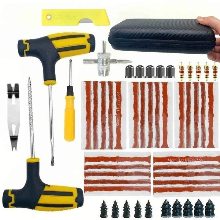 Car Tire Repair Emergency Kit | Puncture Plug Tools - Carmodza.com