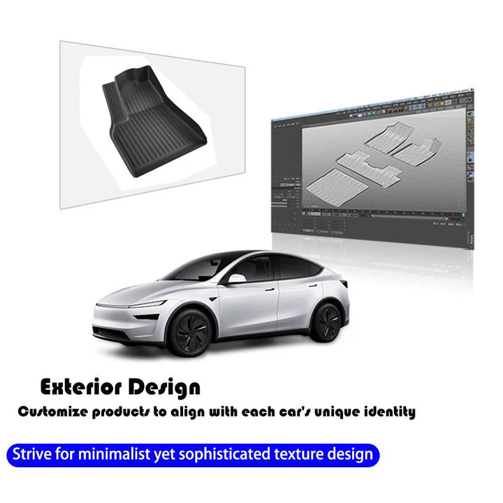 Tesla Model Y 2025 Mats - TPE Waterproof Floor Protection - Carmodza.com