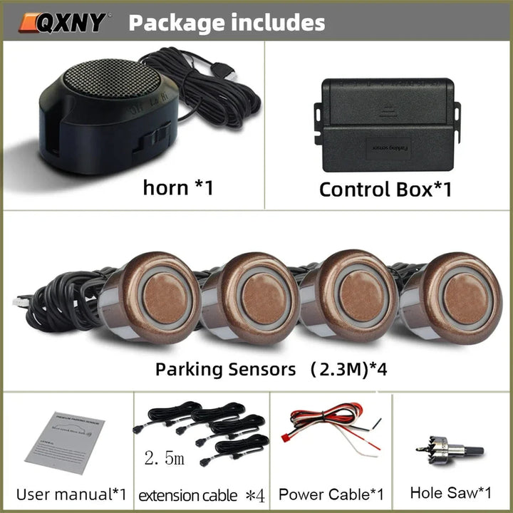 Universal Front Parking Radar System with Smart Buzzer Alarm - Carmodza.com