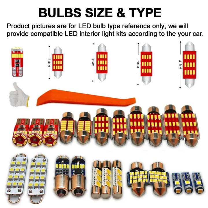 Ford Mustang LED Interior Lights Kit 2010-2014 | Carmodza - Carmodza.com