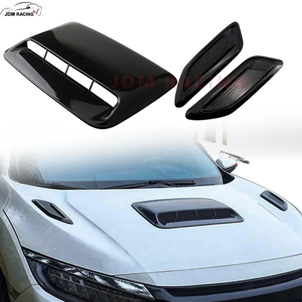 Universal Car Air: Flow Decorative Intake Hood Scoop Bonnet Vent - Carmodza.com