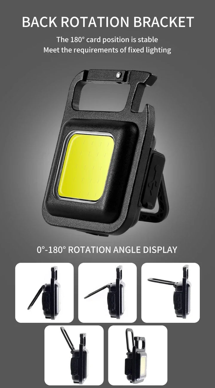 Rechargeable Car Keychain Flashlight with Magnet & Bottle Opener - Carmodza.com
