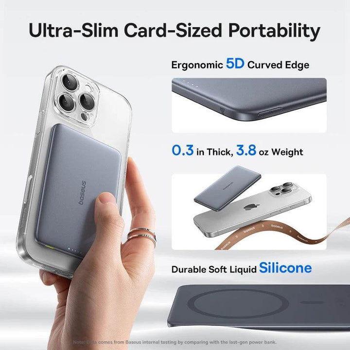 Magnetic Wireless Power Bank 5000mAh for iPhone, Samsung - Carmodza.com