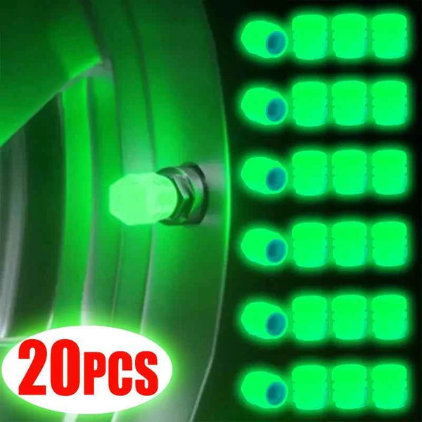 Luminous Car Tire Valve Caps | Universal Glow-in-the-Dark