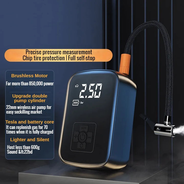 Wireless Portable Car Air Pump | 150PSI Rechargeable Inflator - Carmodza.com