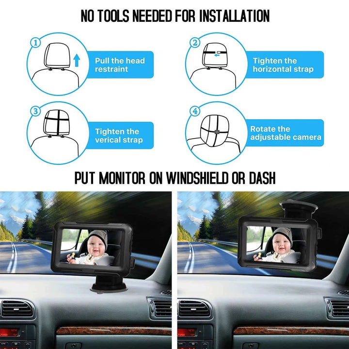 HD Night Vision Car Baby Monitor with 4.3" Display - Carmodza.com