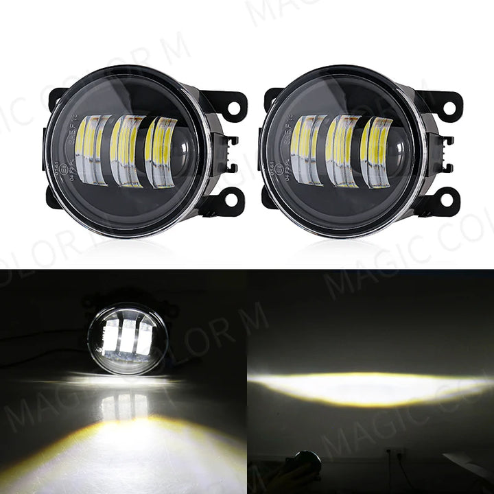 LED Fog Light For Citroen Ford Honda Suzuki Isuzu Mitsubishi Renault Auto Car Fog Lamp 8000LM 30W White Yellow 12V Waterproof - Carmodza.com