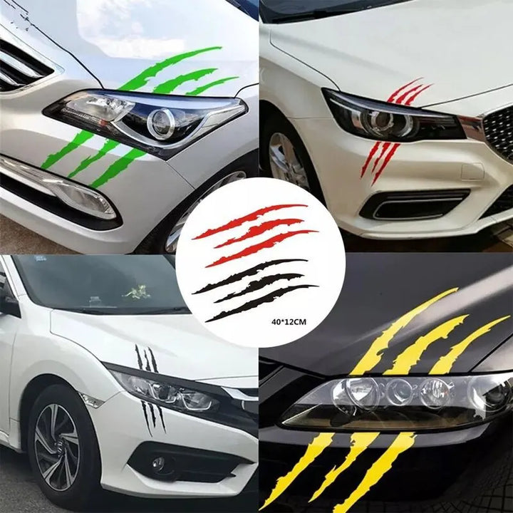 Monster Claw Scratch Decal Reflective Headlight Sticker Vinyl - Carmodza.com