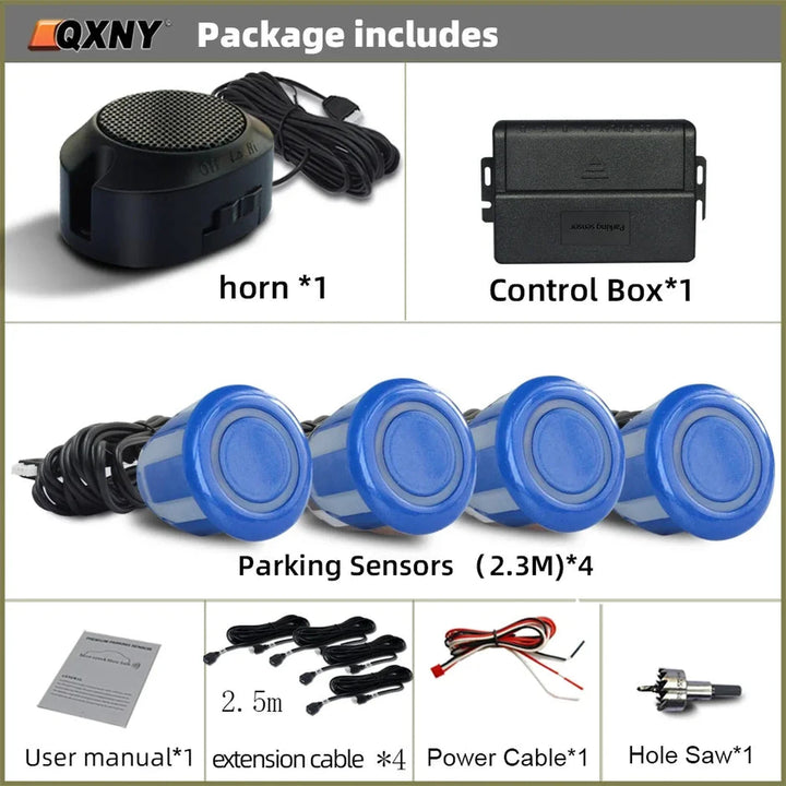 Universal Front Parking Radar System with Smart Buzzer Alarm - Carmodza.com
