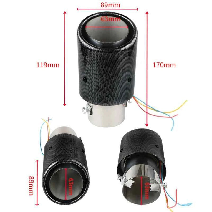 Water transfer printing light tailpipe stainless steel automobile exhaust pipe muffler tailpipe exhaust pipe auto parts