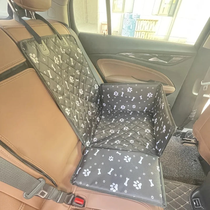 Pet Dog Cat Carrier Car Bag - Waterproof Folding Hammock for Travel - Carmodza.com
